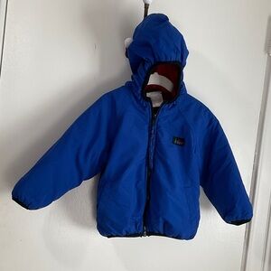 Vintage 1990’s Polartec REI Hooded Blue Jacket Fleece Lined Kids Size XXS